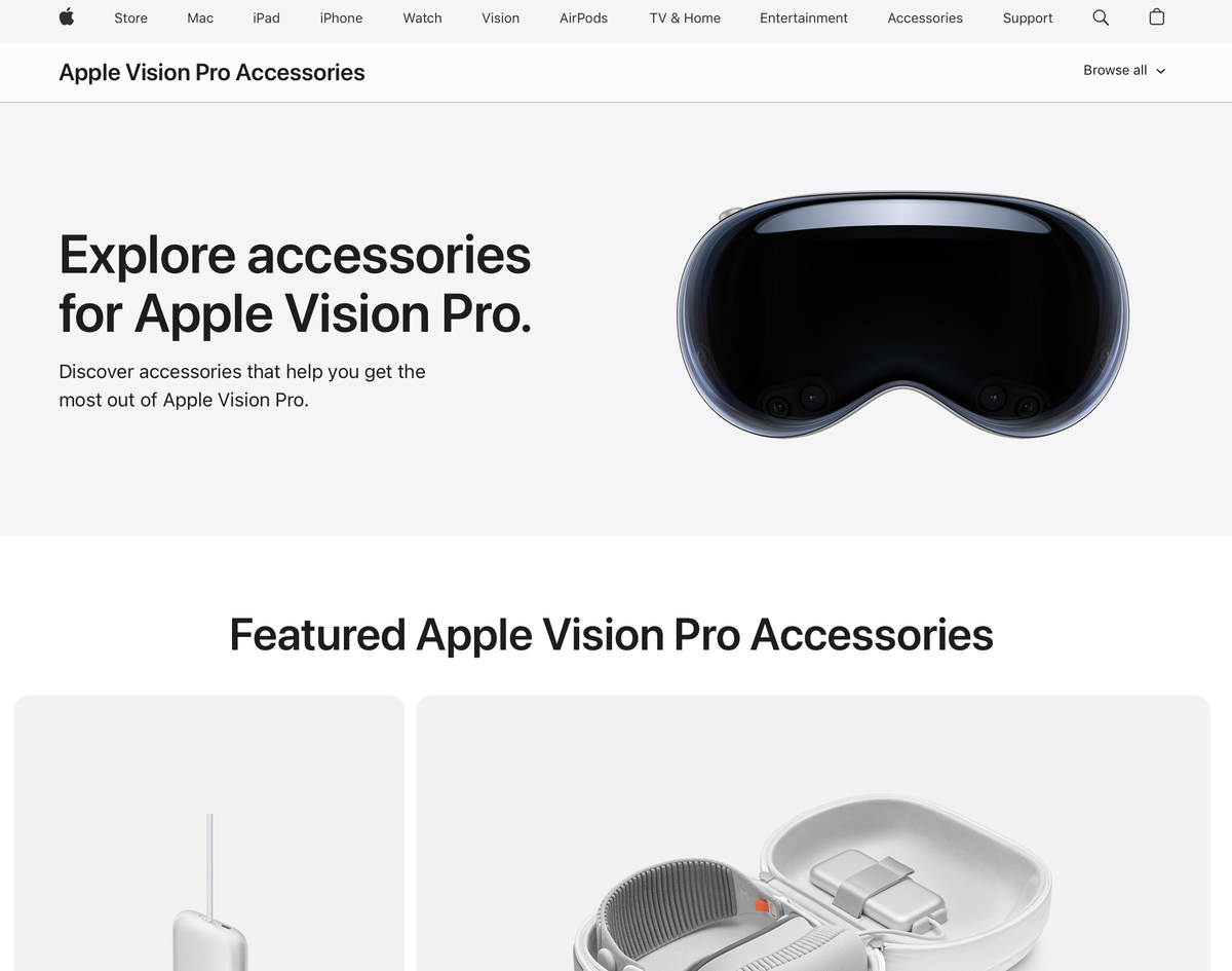 Apple Vision Pro専用ケースやバッテリーがさっそく販売中です