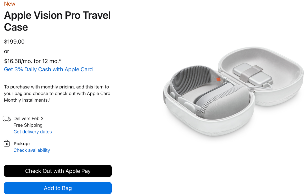 Apple Vision Pro専用ケースやバッテリーがさっそく販売中です