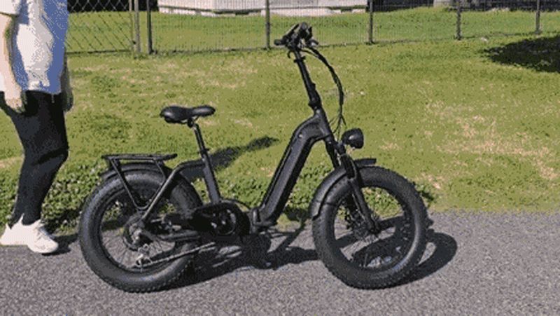 [ファットタイヤ]<直接受け渡しのみ>電動アシスト自転車 迫力のファットタイヤでバイクみたい！ ワイルドでユニークな