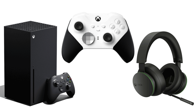 Xbox Series Xのゲーム機本体とコントローラー、ヘッドセットが一緒に ...