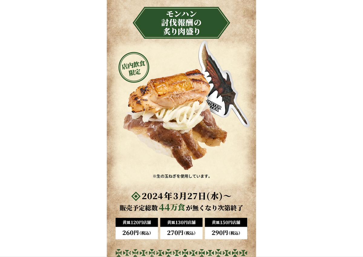 スシローの「モンハン寿司」の設定が細かすぎる | ギズモード・ジャパン