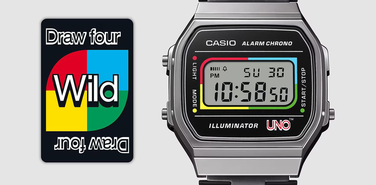 チプカシ　 CASIO　A168WEUC-1A　UNOコラボレーションモデル A168WEUC-1AJR | CASIO