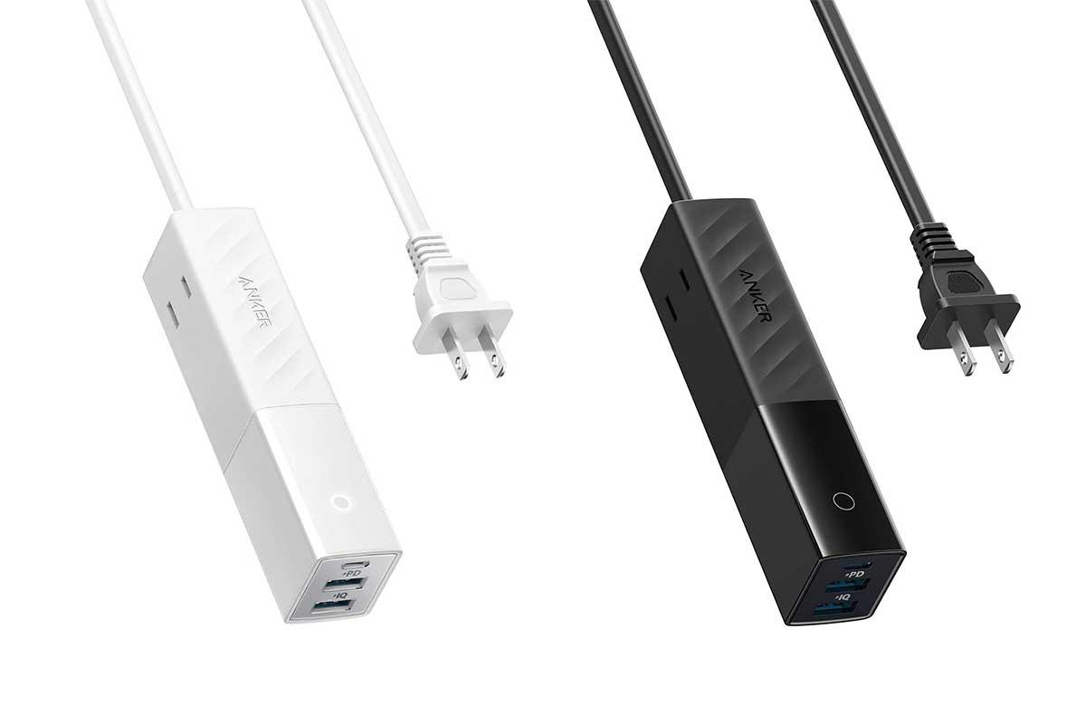デカいACアダプタでも喧嘩しない。5台つながるAnkerの賢い電源タップ