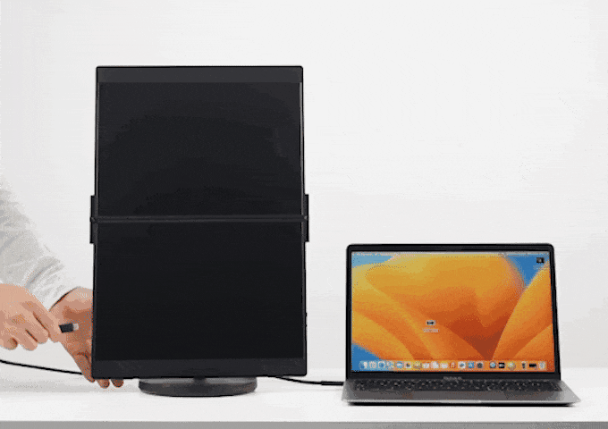 折りたたみ式デュアルモニターで、リモートワークはもっと効率アップ