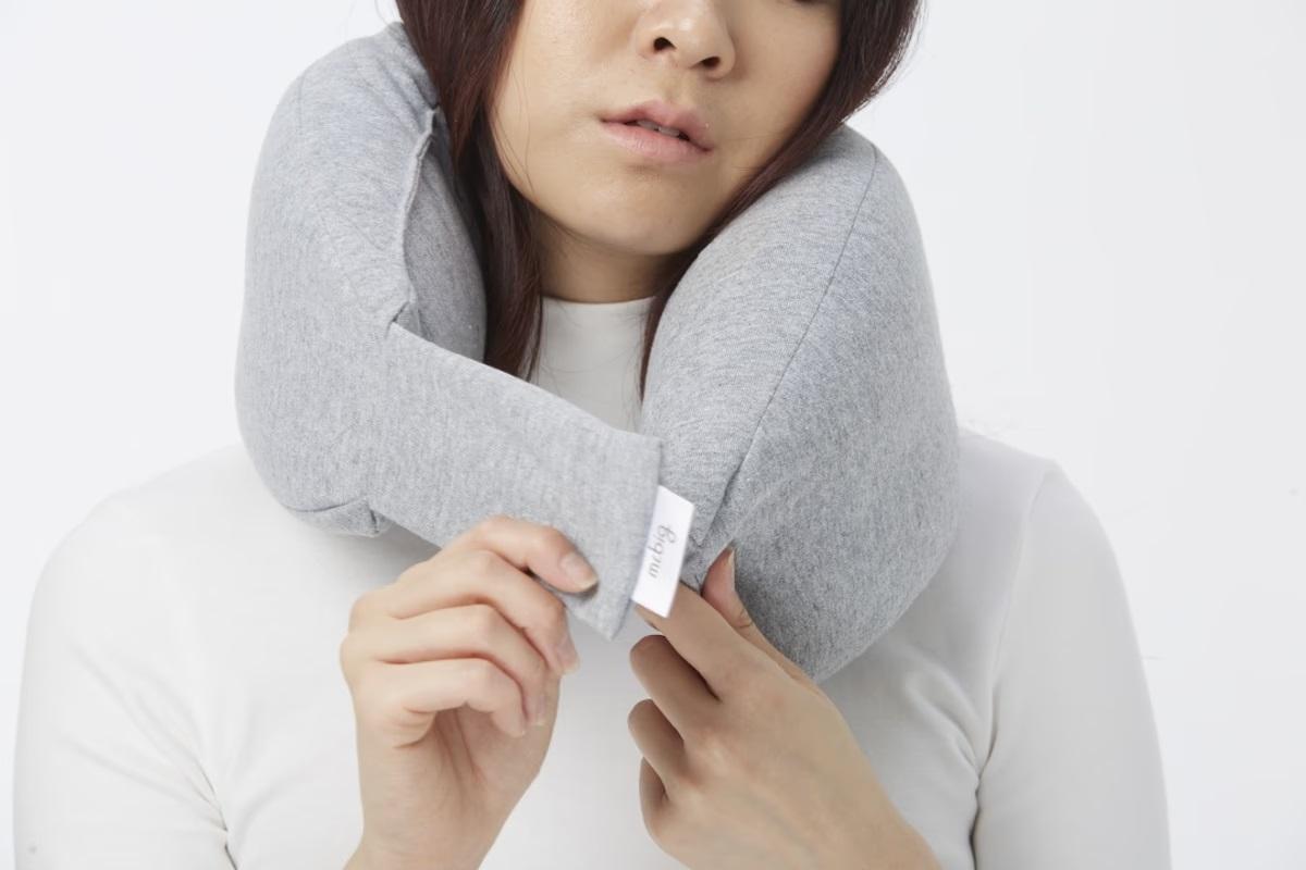 mr.big トラベルピロー　ネックピロー　L   グレー 理学療法士】睡眠のプロが考え抜いたモチモチ感触ネックピロー
