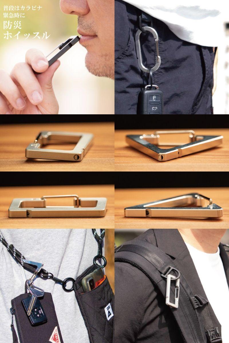 防災用品 カラビナ ライト whistle カラビナ ホイッスル LEDライト 防災 アウトドア キャンプ 登山 緑グリーンの通販 by GIRL POWER s shop