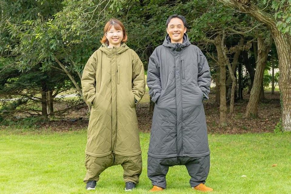 ロングコートに変身！ 多機能寝袋｢モモンガ｣で寒い季節を乗り切ろう