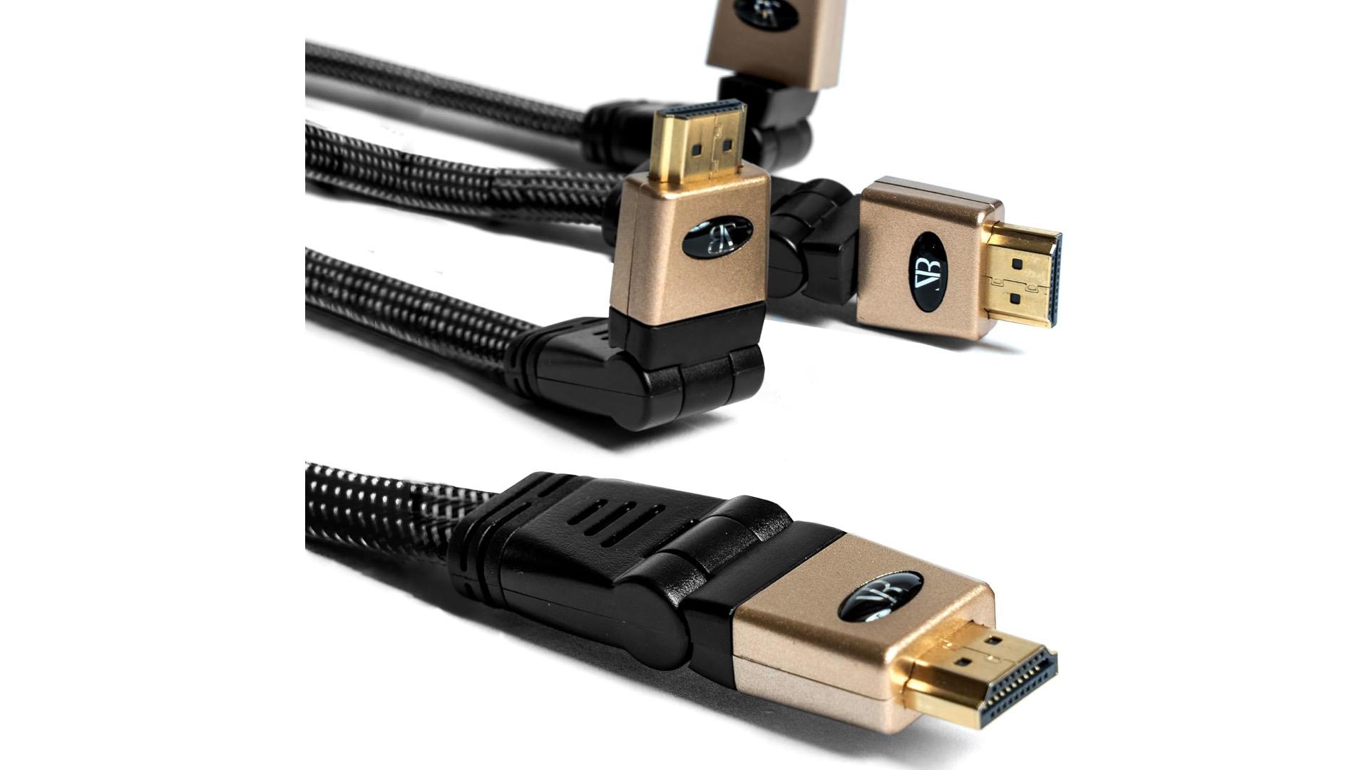 テレビをピッタリ壁付けしたい人向け。先端が曲がるHDMIケーブル