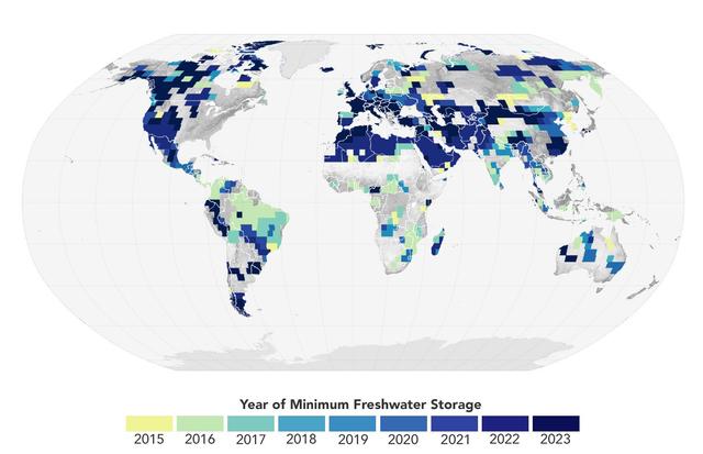 Fresh water storage map