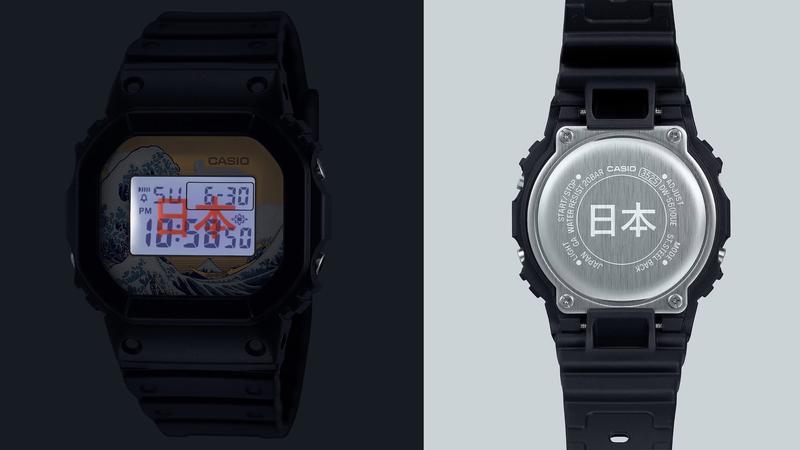 G-SHOCKの定番デジタル「DW-5600」に、“北斎デザイン”登場