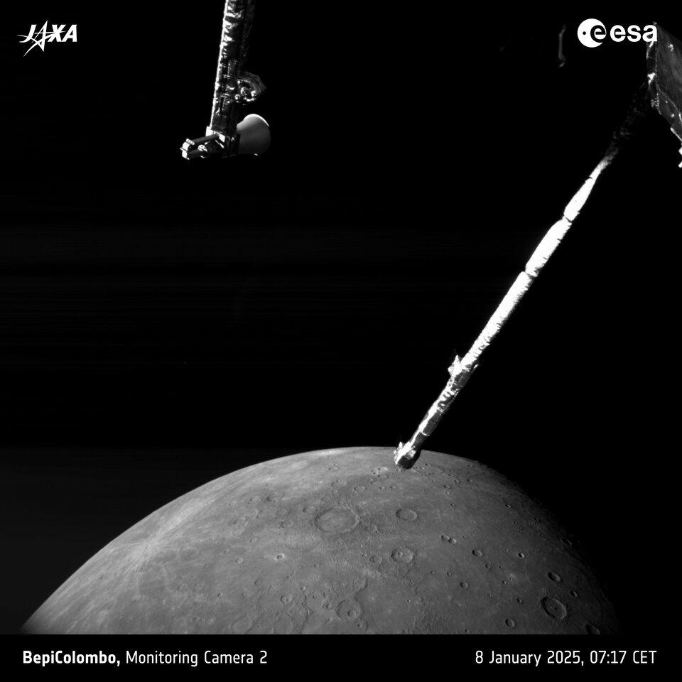 惑星探査機｢ベピ・コロンボ｣、最後のスイングバイで撮影した水星
