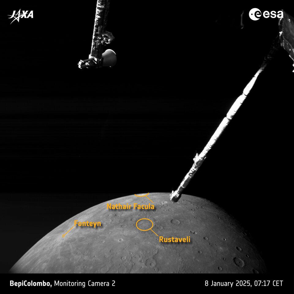 惑星探査機｢ベピ・コロンボ｣、最後のスイングバイで撮影した水星