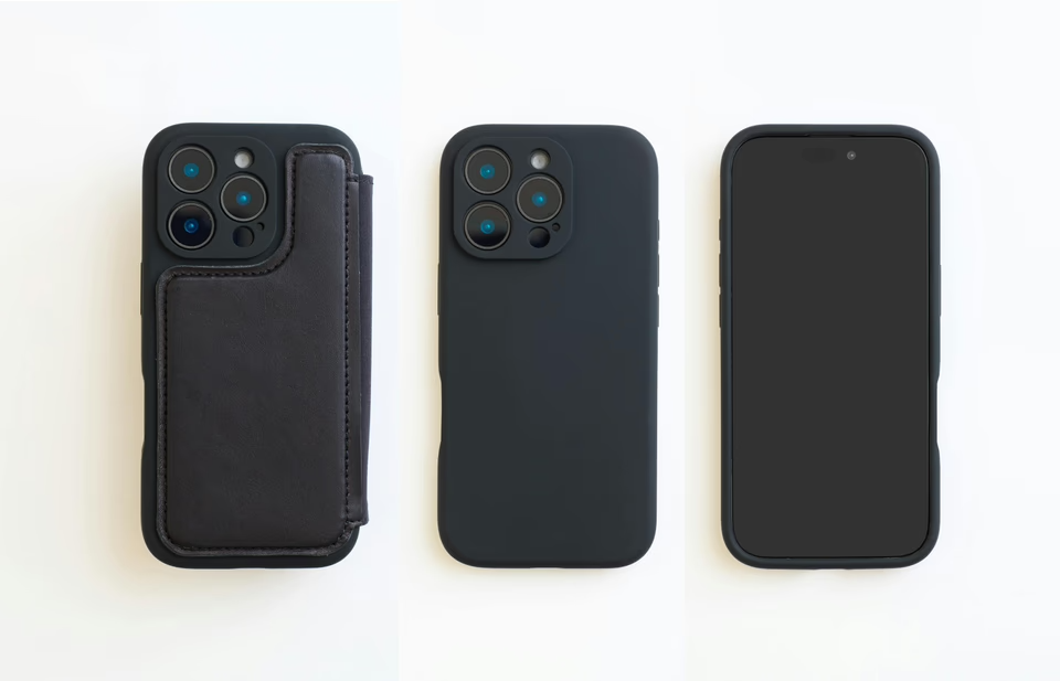 休日の身軽な外出に便利。磁石でサッと脱着できる財布付きのiPhone