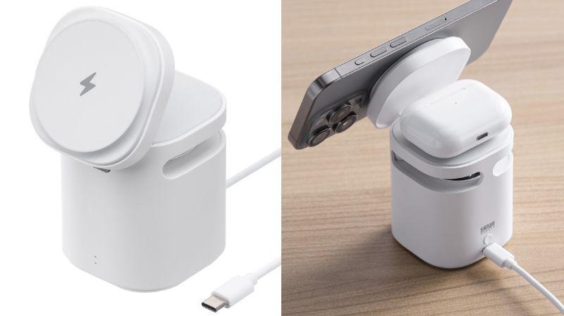 スピーカー内蔵のMagSafe充電器。やさしいBGMをデスクやベッドサイドで