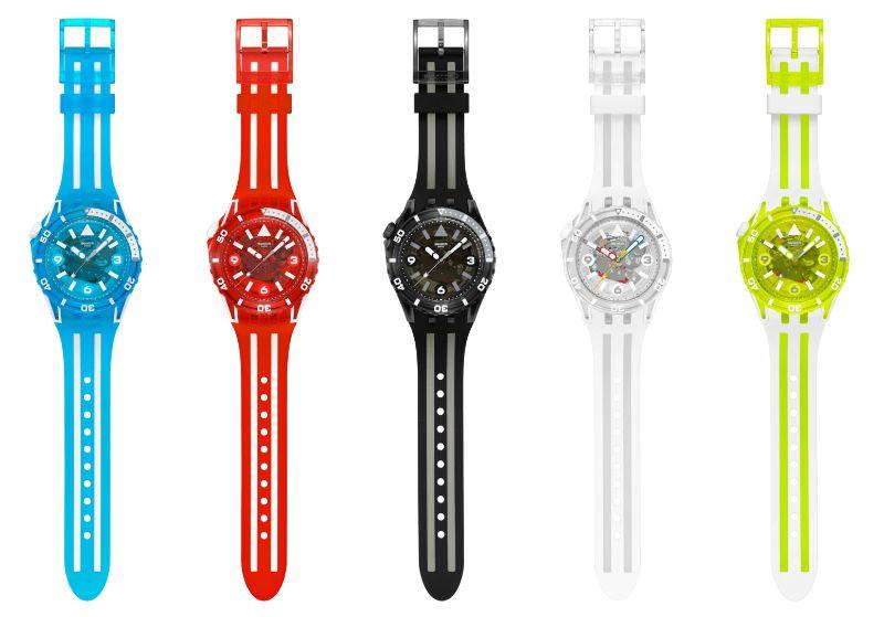 クラゲをモチーフにしたスケルトンなSwatch、涼しげ