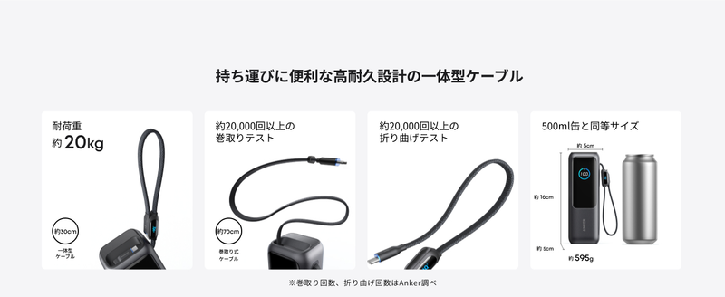 Anker史上初、「ケーブルがごちゃらない」モバイルバッテリーが新登場