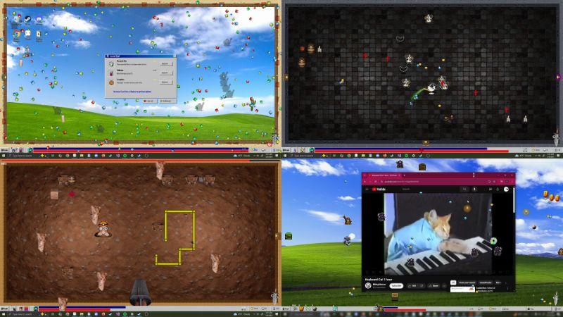 Windows 98をテーマにしたRPGシューティングゲーム、カオスすぎて超