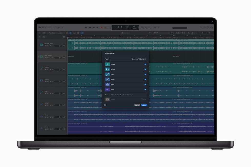 Appleの音楽ソフト｢Logic Pro｣が進化。楽器のパート分離が強力に