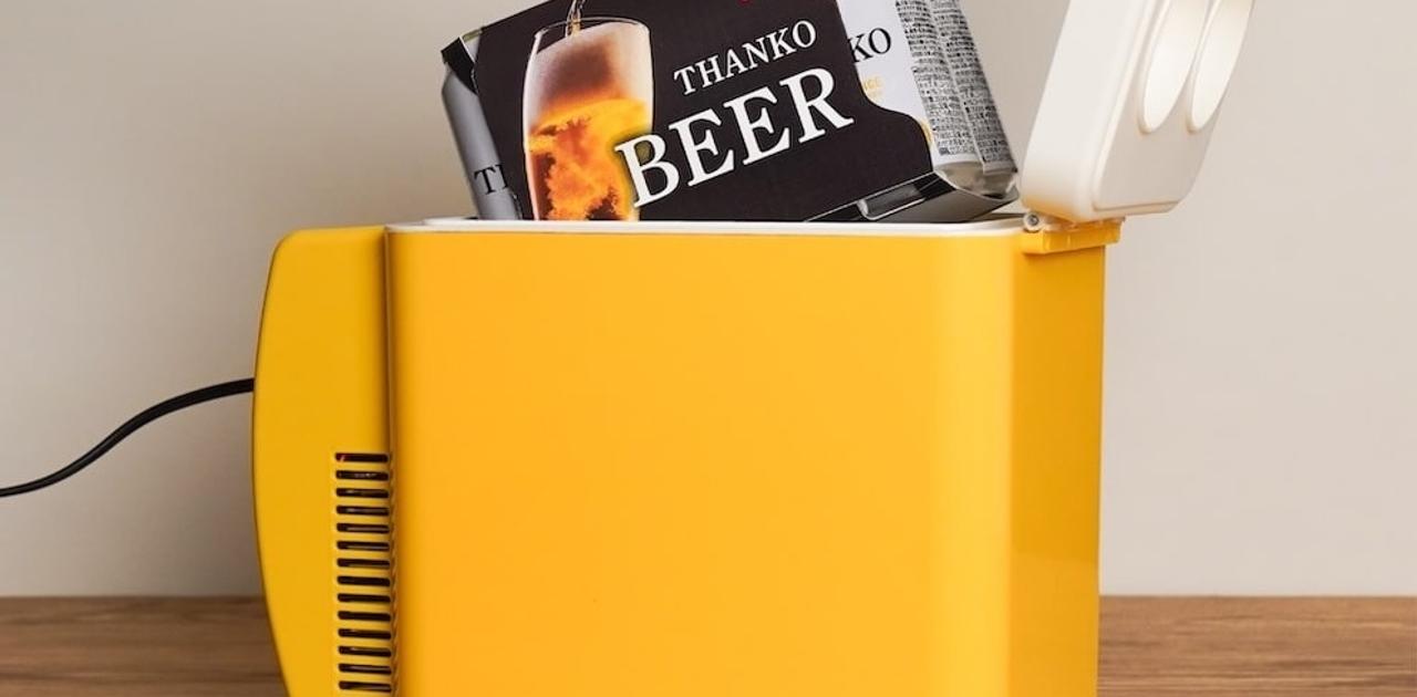 6缶パックをそのままIN！ ビール専用ミニ冷蔵庫