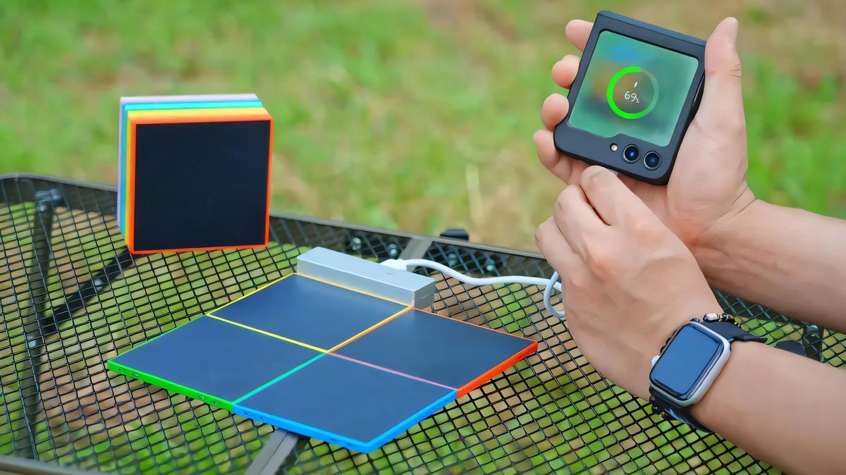 レゴとも合体OK！ アウトドアからSTEM教育まで活躍する太陽光充電器 