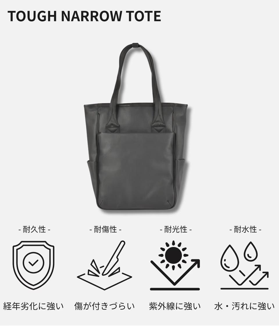 キャンバス地なのにずっと綺麗。耐久加工を施したトートバッグがいい