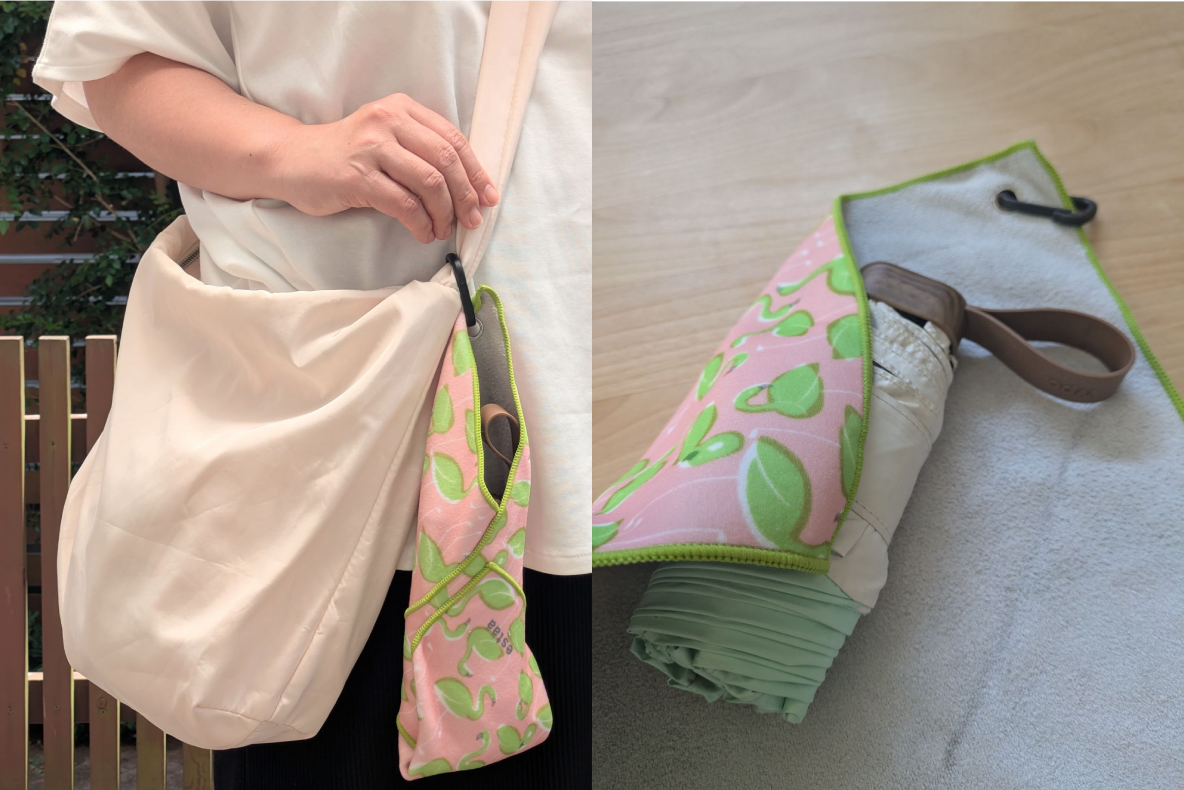 濡れた折り畳み傘って、とても不快。“くっつきタオル”運用がストレスフリーだった