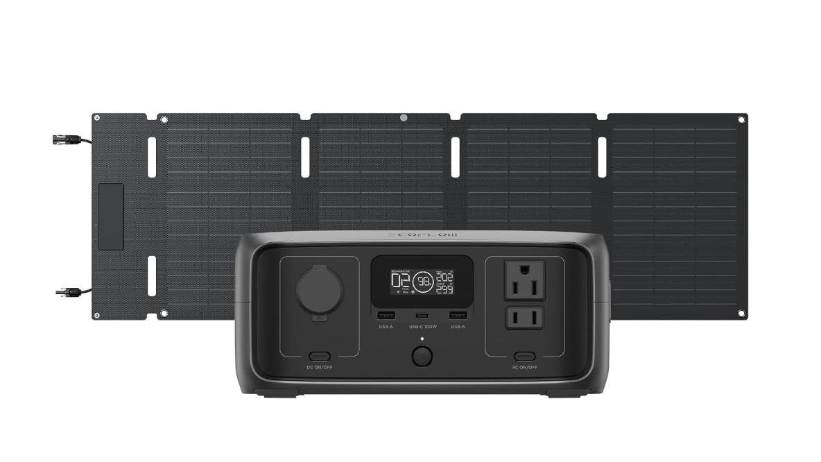 ECO PLAY ポータブルソーラーパネル 1590mm ポタ電＋ソーラーパネルが2