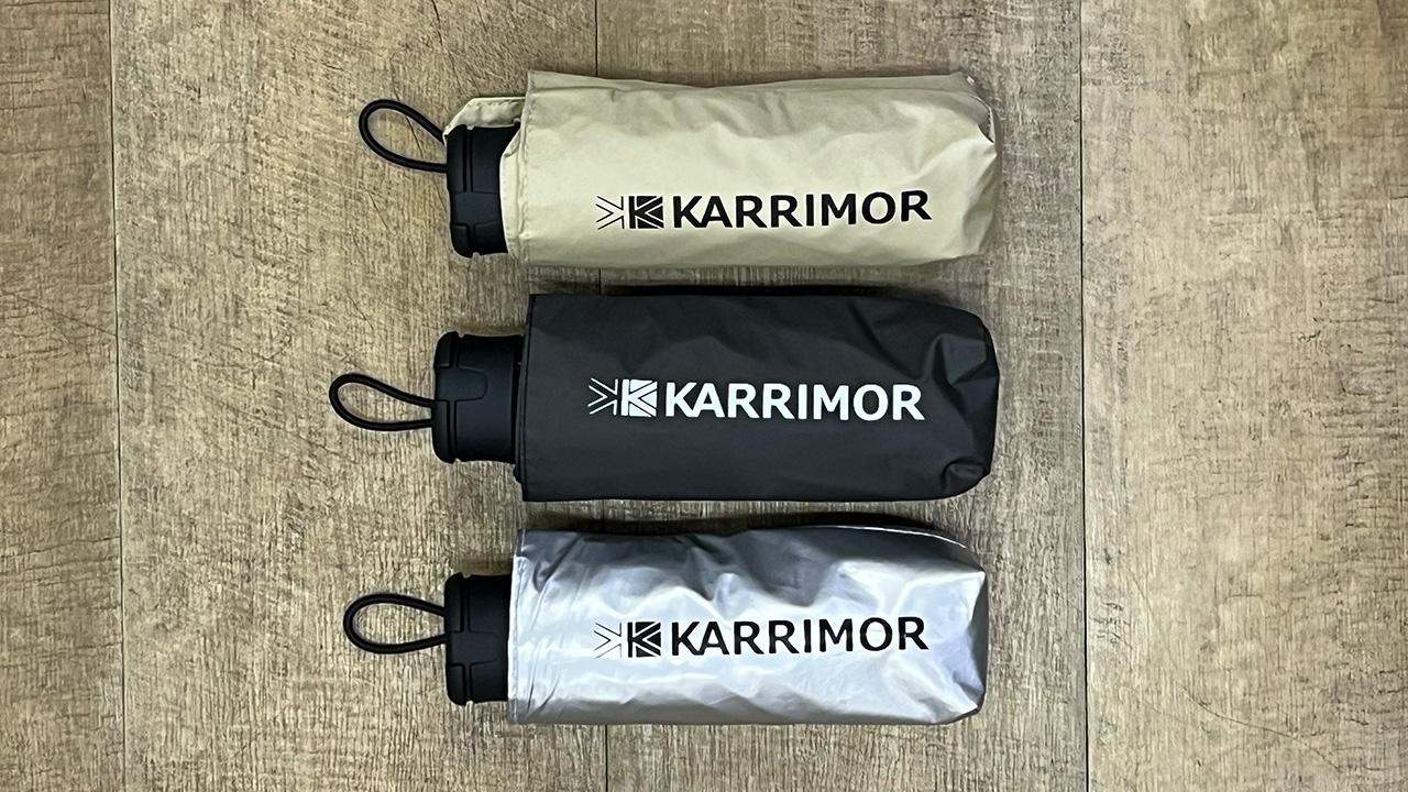 カリマーの日傘は、ペットボトルよりも小さく、スマホよりも軽い