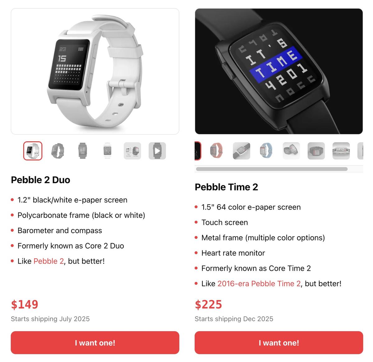 デザイン一新でSF感アップ。元祖スマートウォッチ「ペブル」最新モデル 