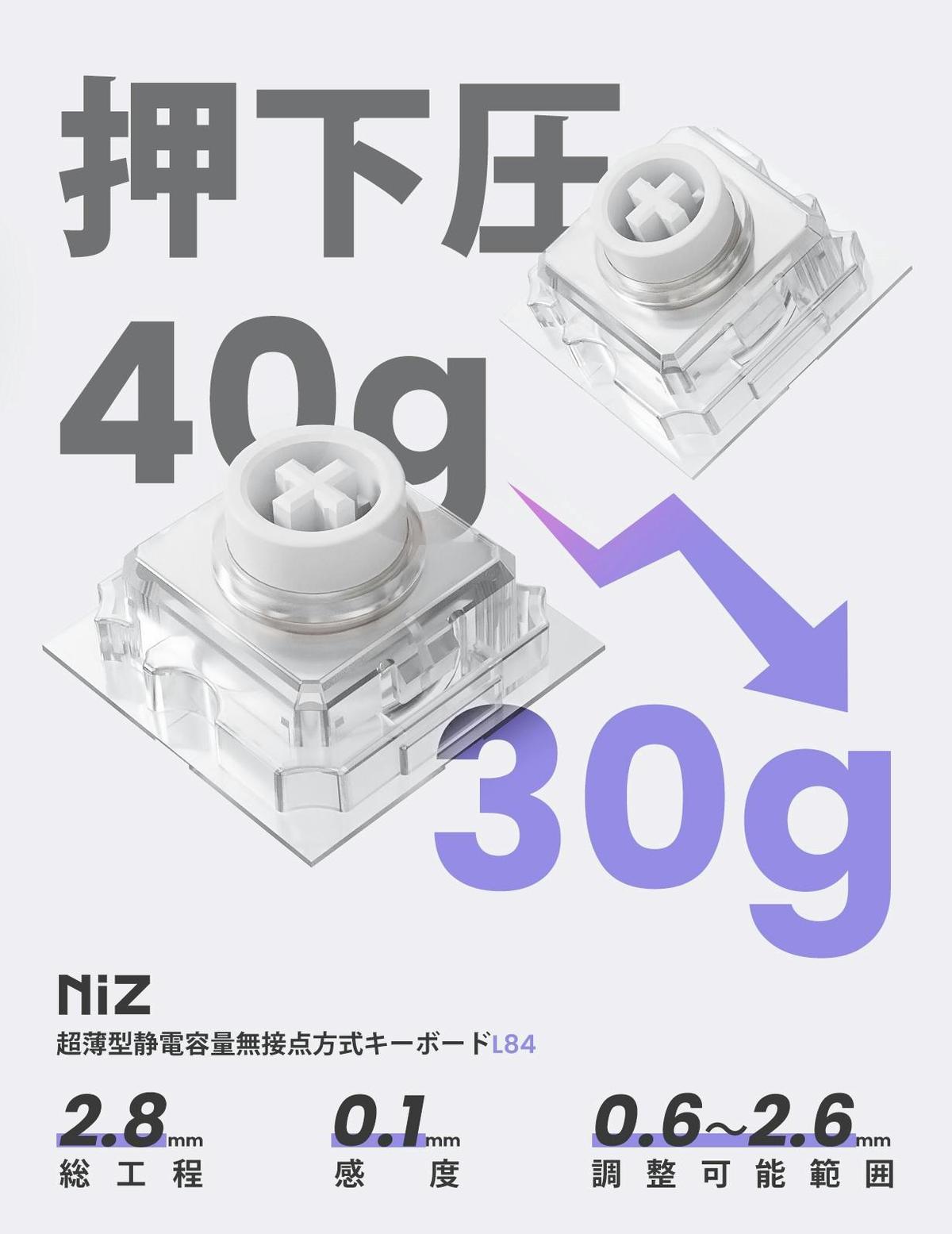 ピンキー HKT3点まとめ 静電容量無接点を薄型で実現！ 極上タッチで指が喜びそうな