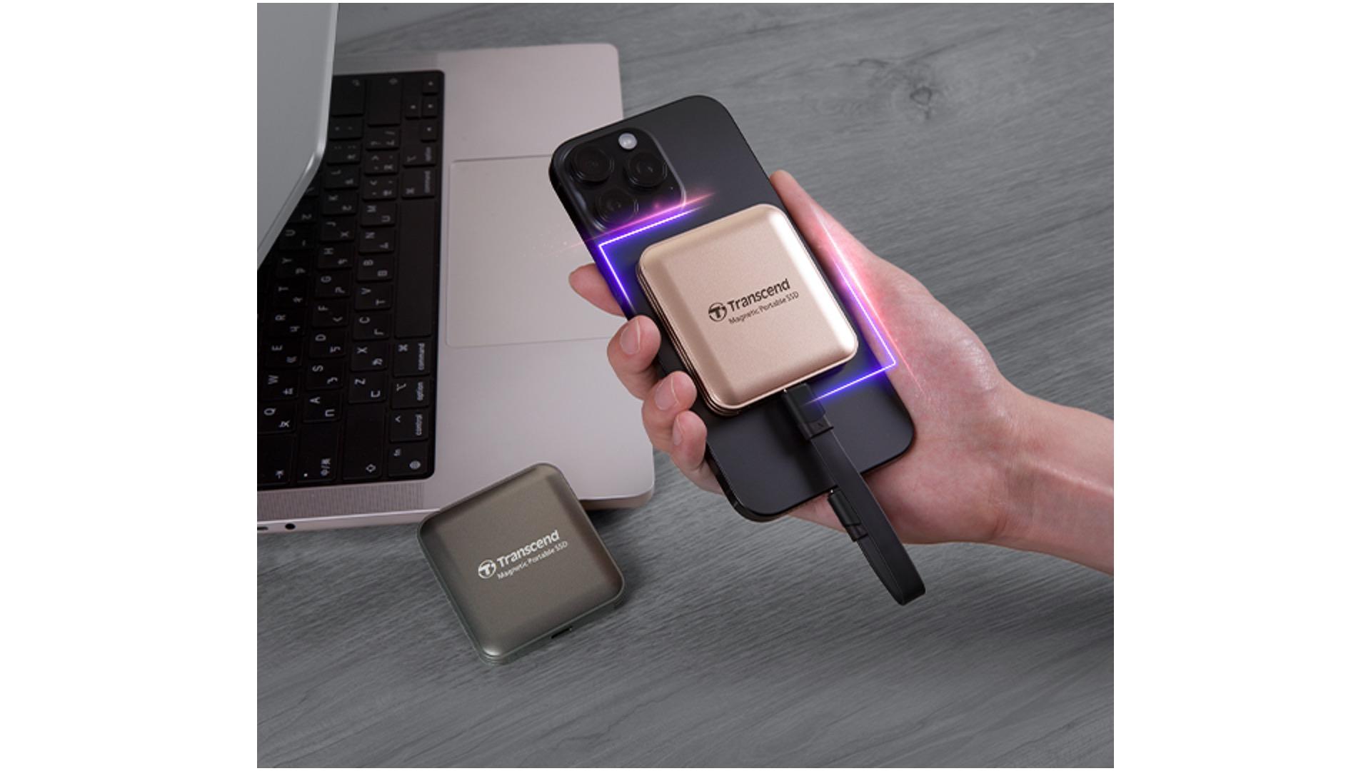 北雀Digital TRANSCEND ポータブルSSD 3個セット 小さい、速い、くっつく。3拍子揃ったポータブルSSDがスマホの相棒に