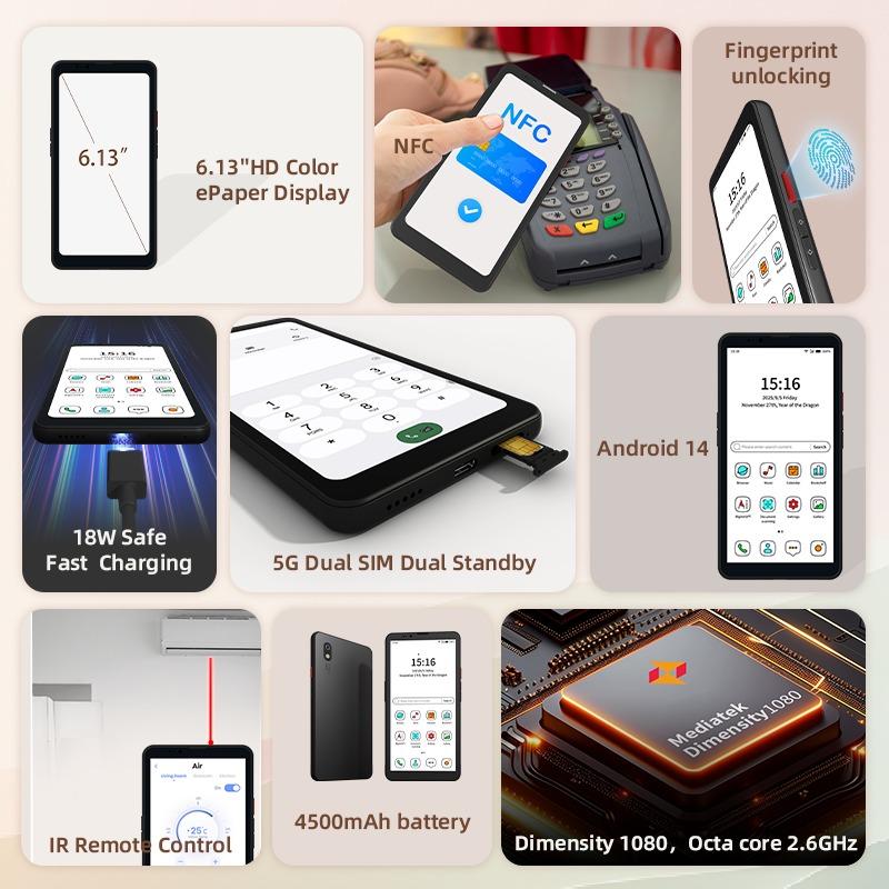 電子ペーパー画面でスマホを作ったら、目への負担がやさしくなっ