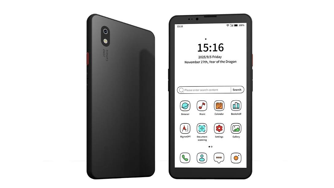 ほぼ新品 Bigme Hibreak Eインクスマートフォン 白黒 カラー電子ペーパー搭載スマホ「Bigme Hibreak日本語版」