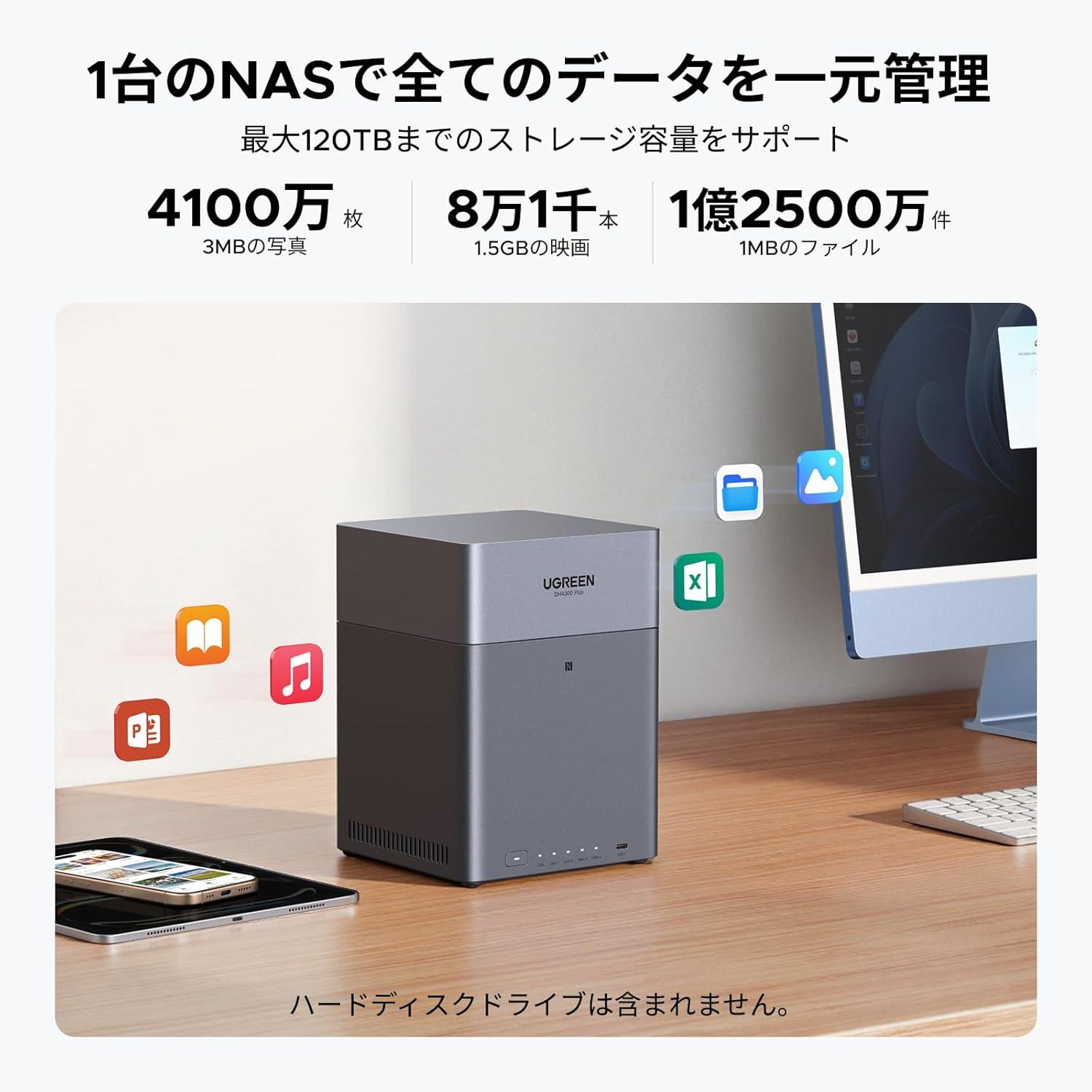 PCの容量不足にサヨウナラ！初心者にもわかりやすいUGREENのNASがいい
