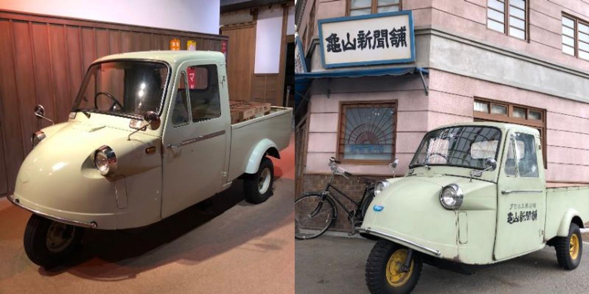 昭和レトロ風景温泉♨️宿と昭和の車ダイハツミジェットとマツダキャロル 昭和カーのダイハツ「ミゼット」が令和にカワイく生まれかわる