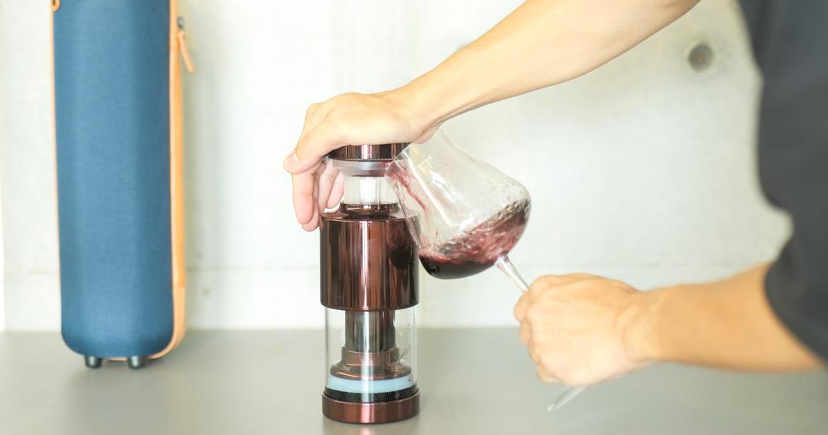 注射器の原理でワインをおいしく保存。毎日グラス1杯がサッと楽しめる 