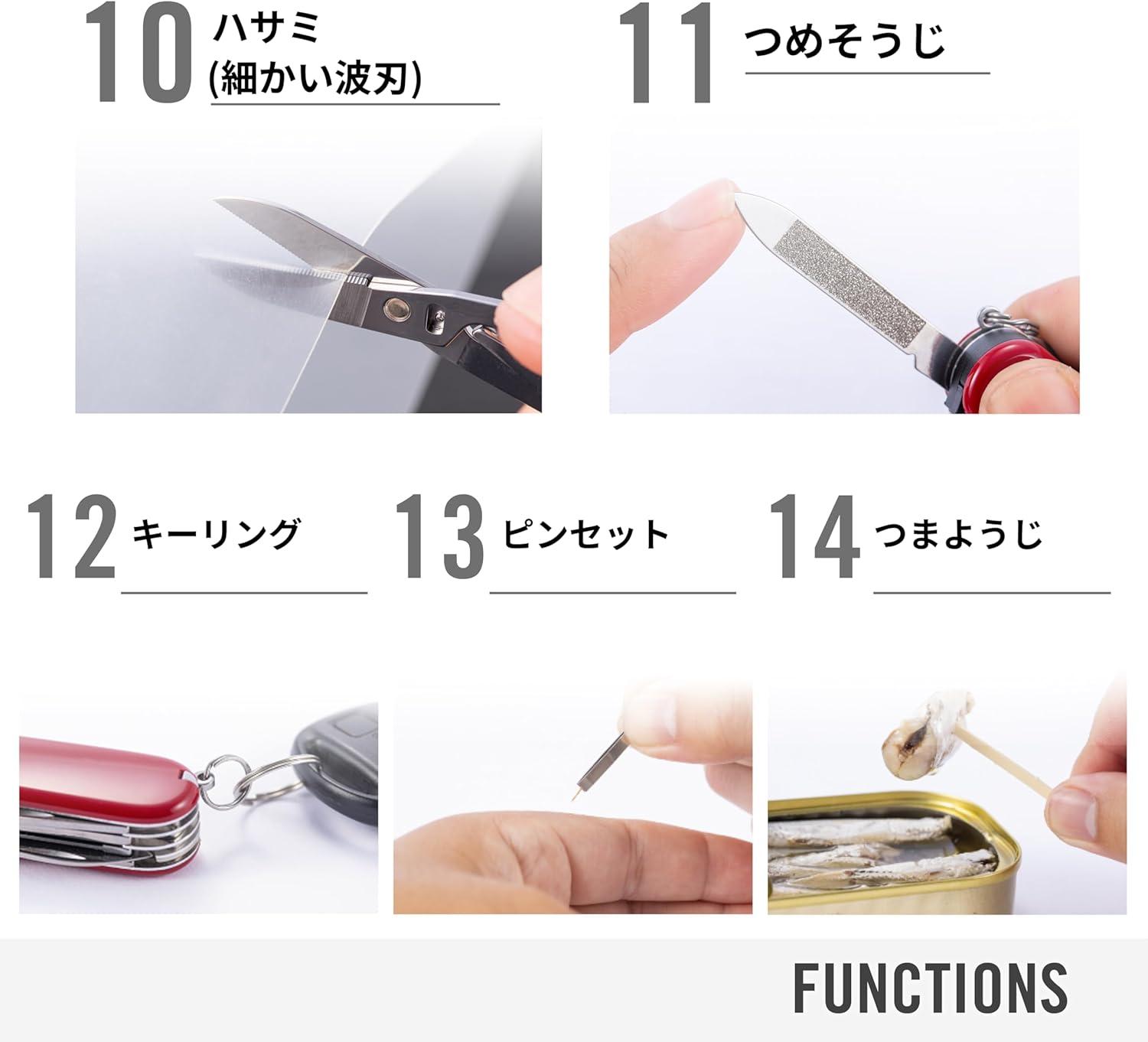 このグリップ感がたまらない。ビクトリノックスのマルチツールが