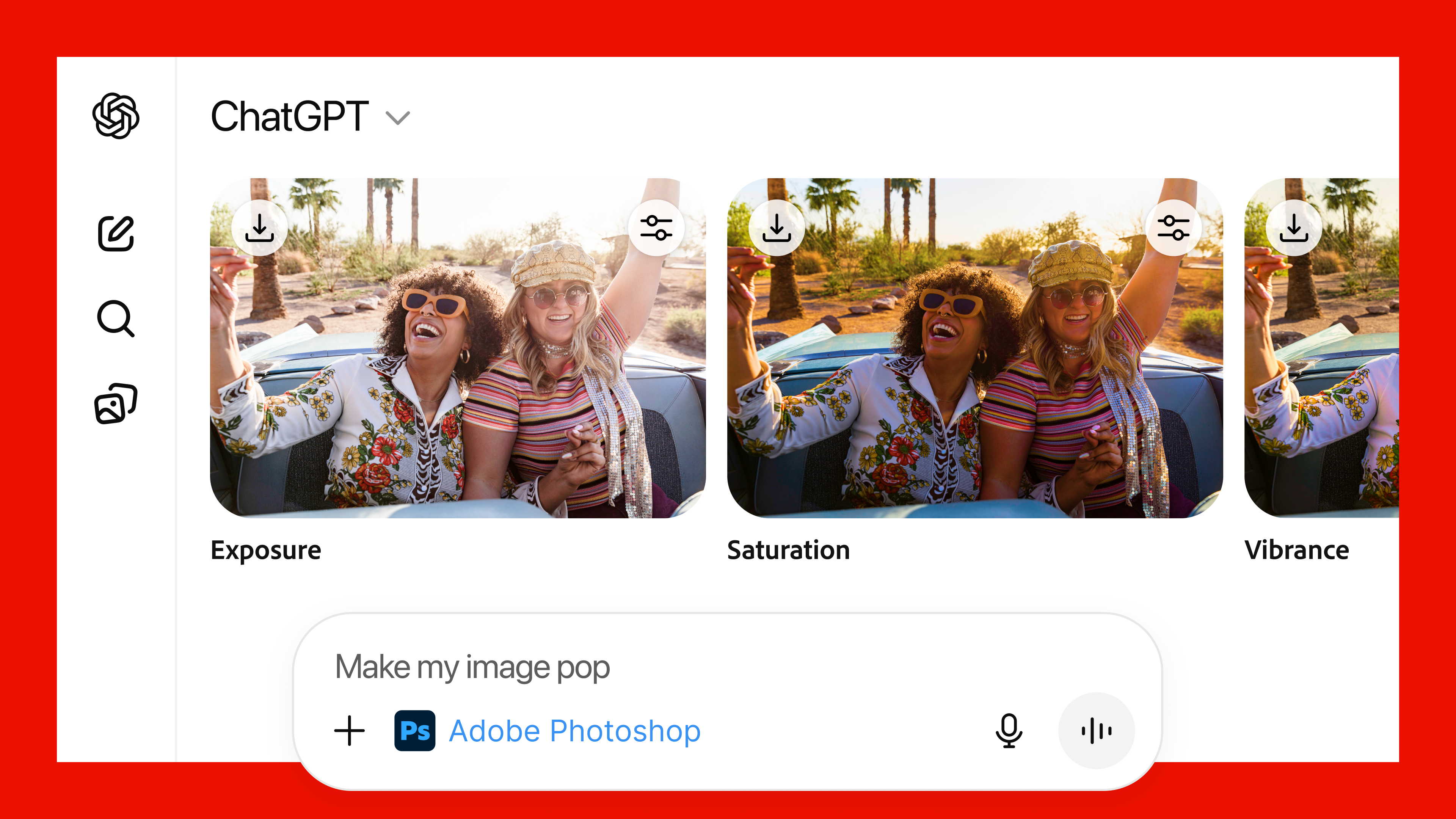 【無料】アドビが「Photoshop for ChatGPT」を発表。誰でも“フォトショ職人”は新時代すぎ