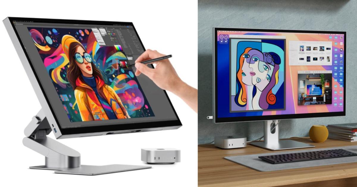 指で触れる32インチ4Kモニター、Mac miniと合体するスタンドが天才的 