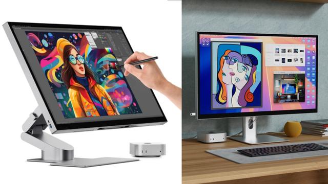 指で触れる32インチ4Kモニター、Mac miniと合体するスタンドが天才的 