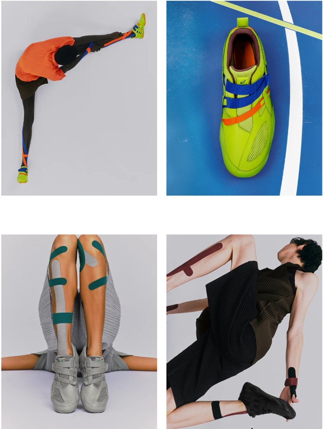 テーピングの概念をシューズに。ASICSとイッセイミヤケが共同開発