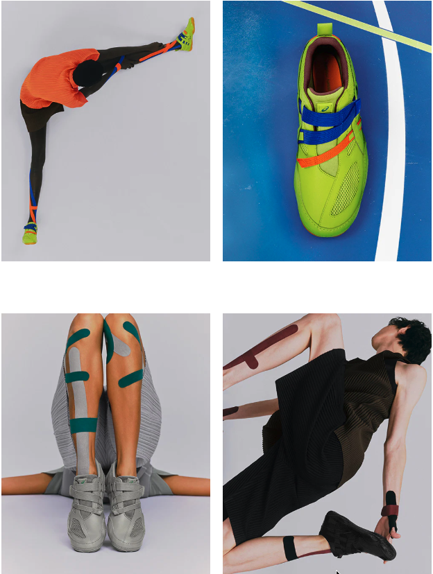 テーピングの概念をシューズに。ASICSとイッセイミヤケが共同開発