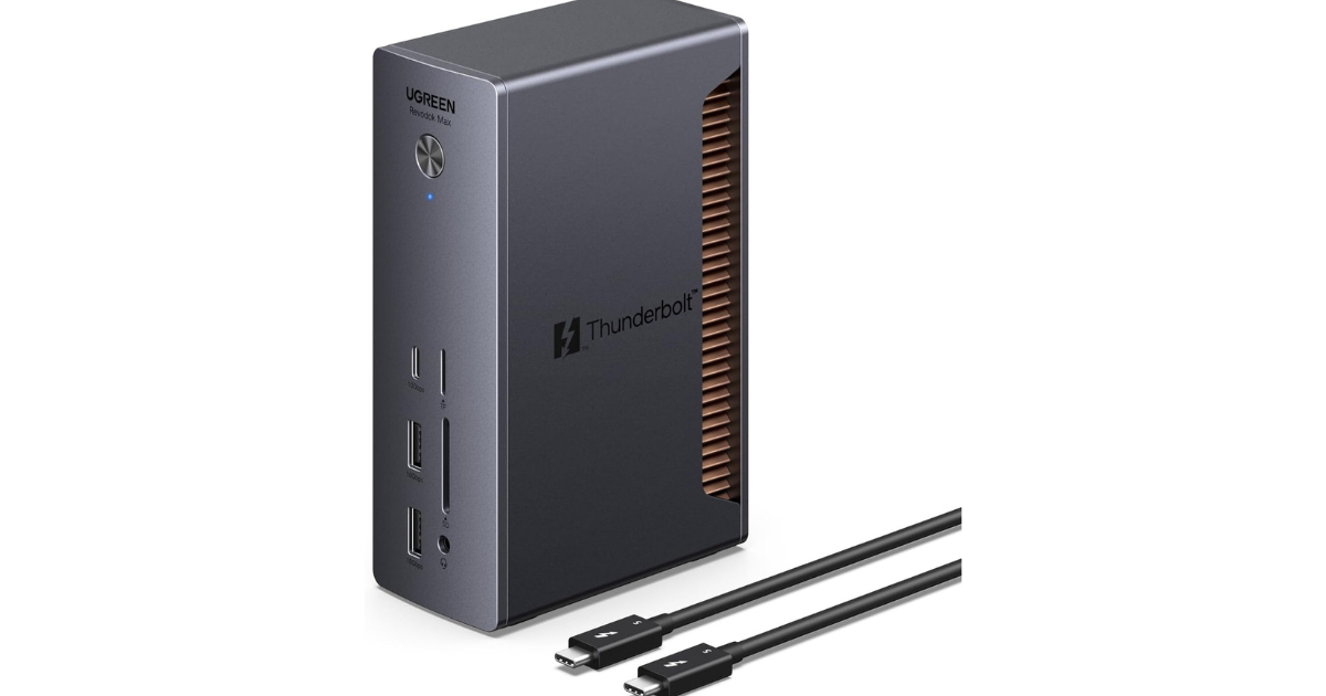 机の配線はこれ一つで大丈夫。Thunderbolt 5対応のUGREEN Revodokが34