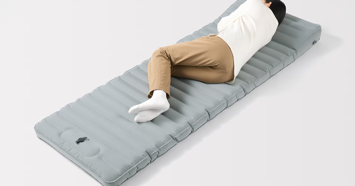 万が一に備えたい、無印良品「空気でできたマットレス」。ポンプ内蔵で