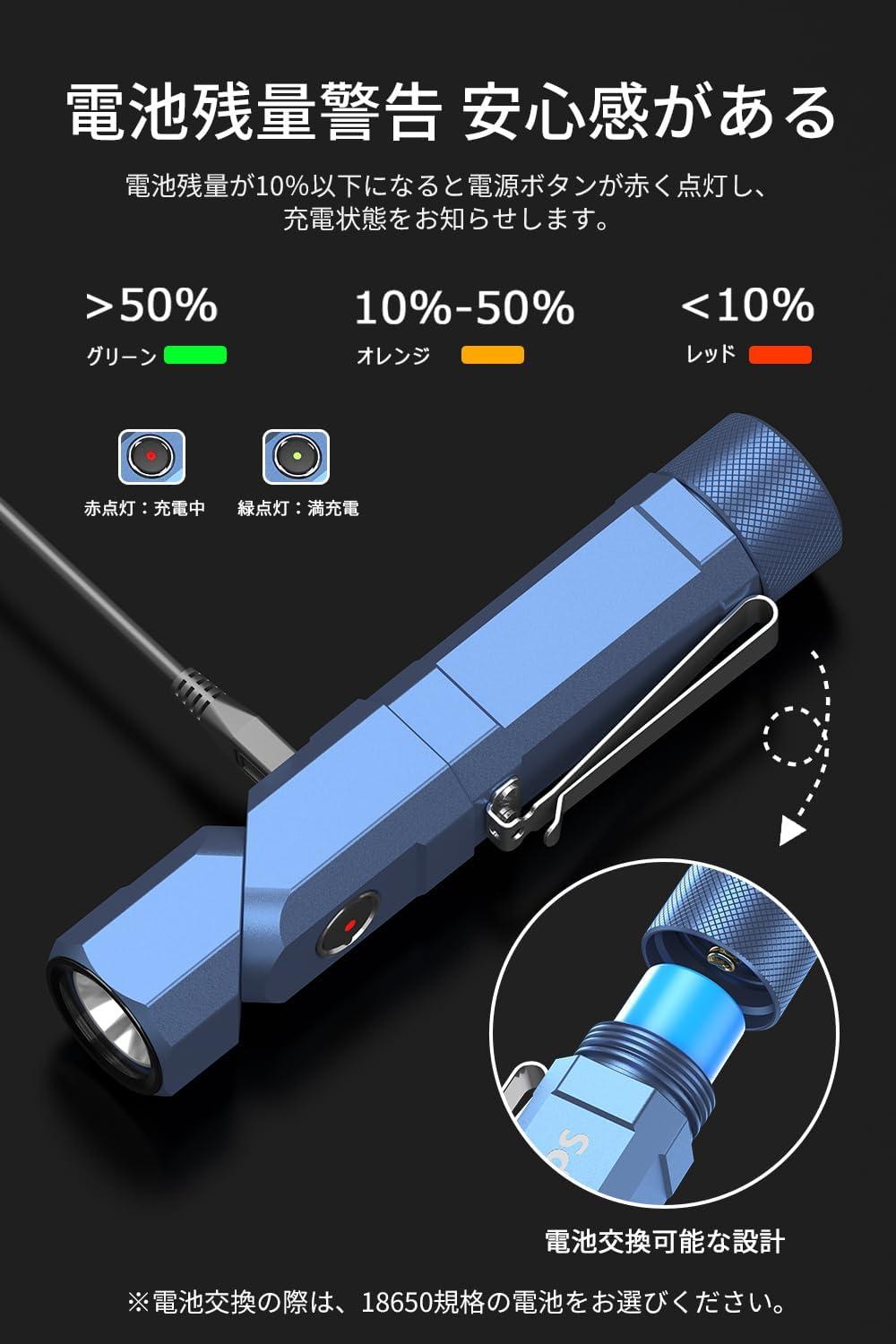 Philips USB充電式懐中電灯 1000ルーメン　ブルー Philips USB充電式懐中電灯 1000ルーメン ブルー Amazon.co.jp ライト・ランタン