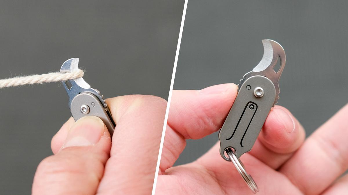 全長46mm・重量8g。超ミニ鎌型ナイフの切れ味、想像以上でした