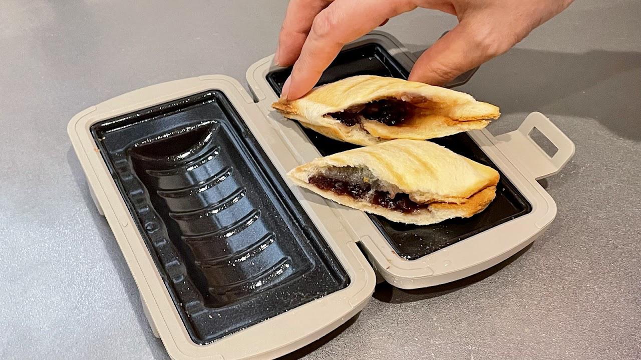 レンチン3分半でこの焼き目。スリコのホットサンドメーカーは食パン泥棒