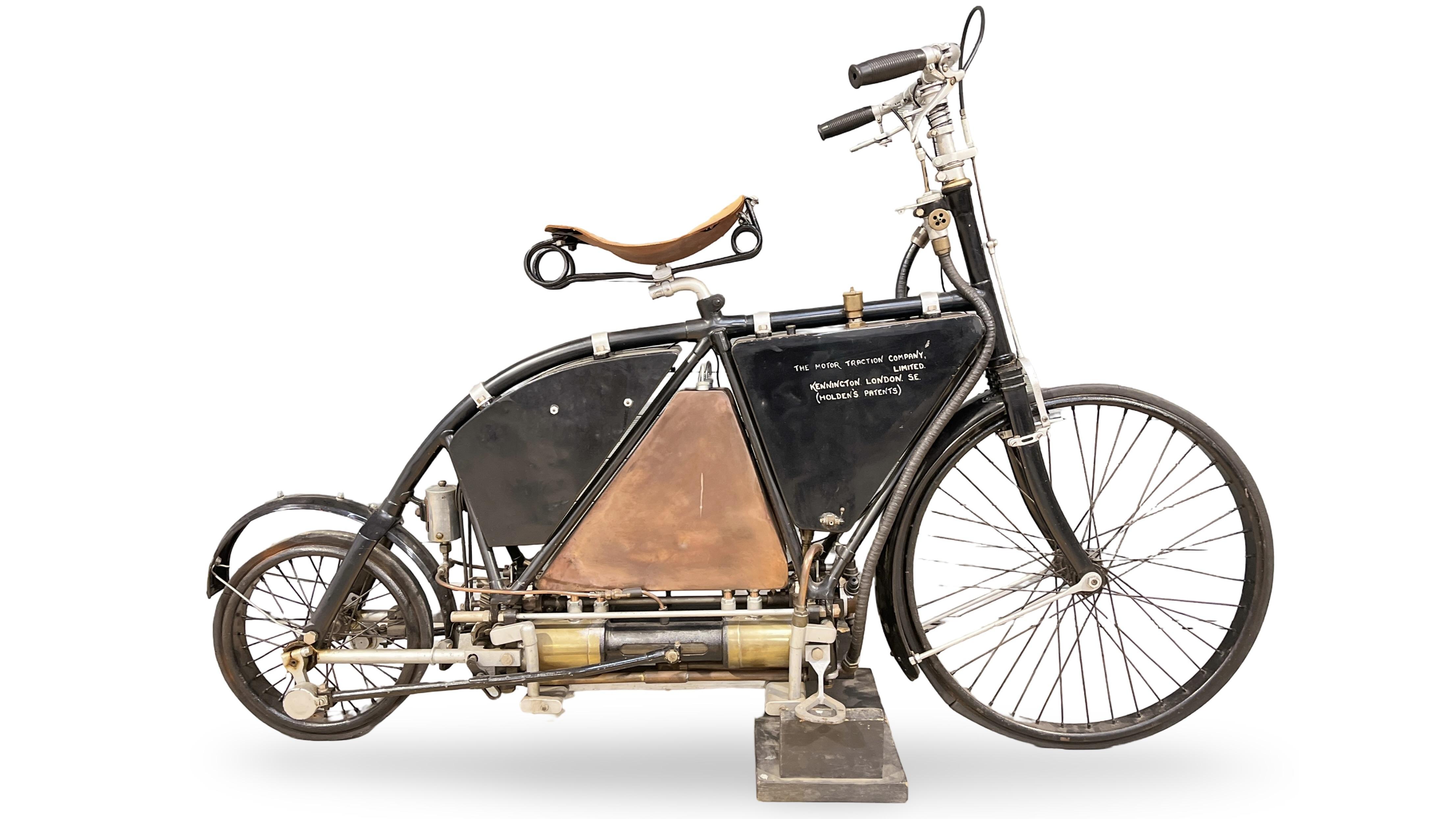 排気量1172ccなのに時速は56km。1902年の怪物バイクが競売へ