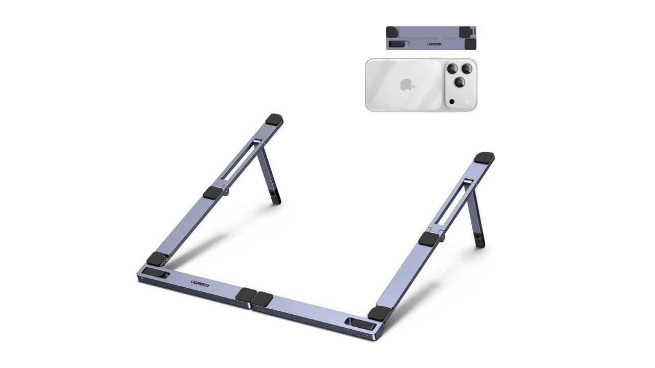 畳むとスマホ大なPCスタンド!? UGREENが1,000円台で「首の平和」を守ってくれるぞ