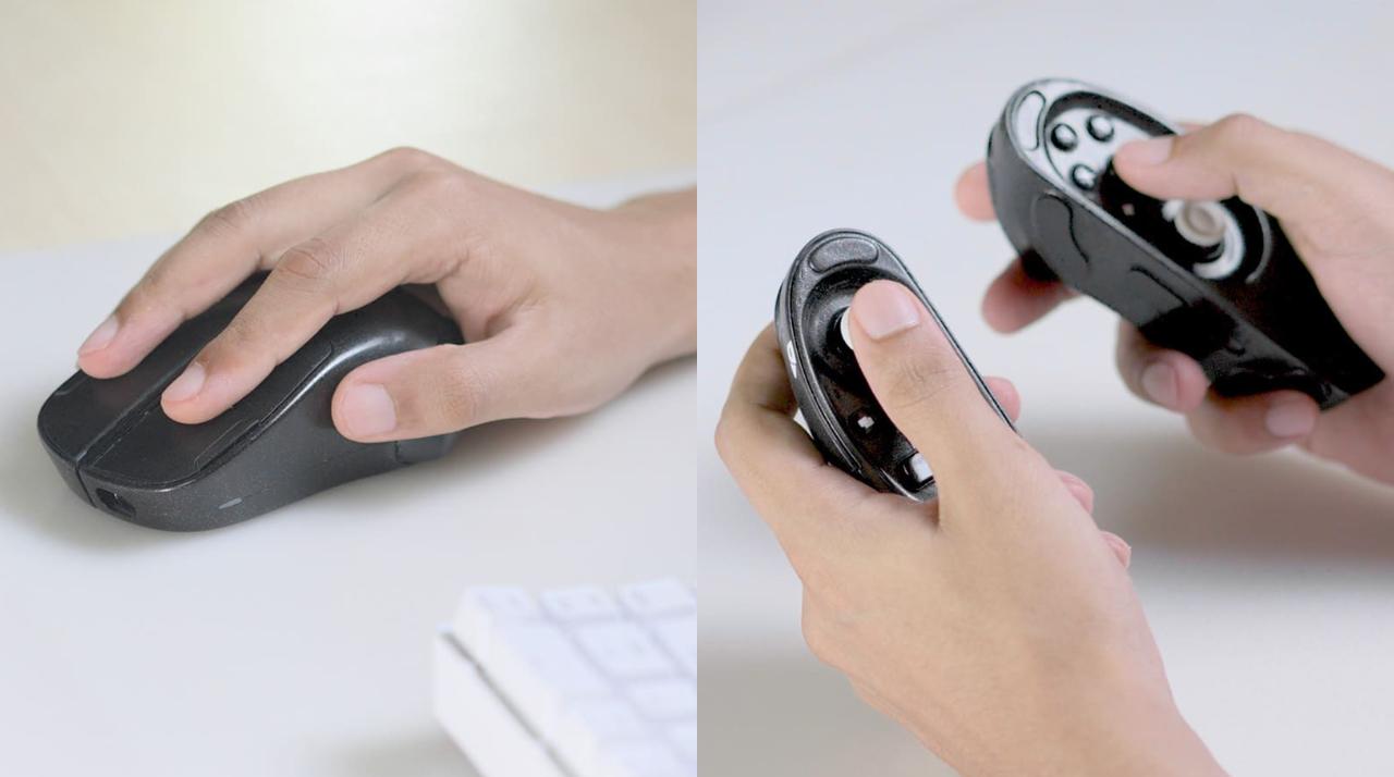 マウスを割ったらコントローラー登場。変形ゲーミングマウス「Phase」